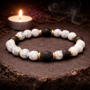 Natuurstenen Armband – Howliet & Lavasteen