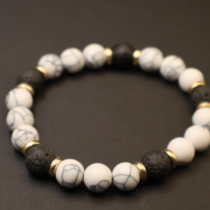 Natuurstenen Armband – Howliet & Lavasteen